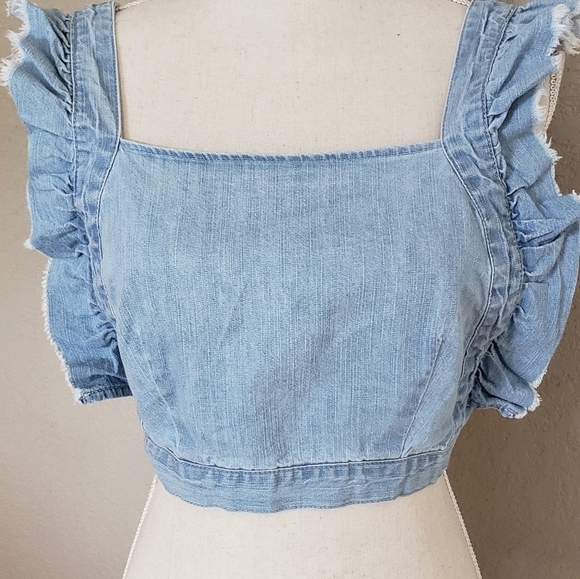 Cooperative denim crop top size Medium - Picture 4 of 8